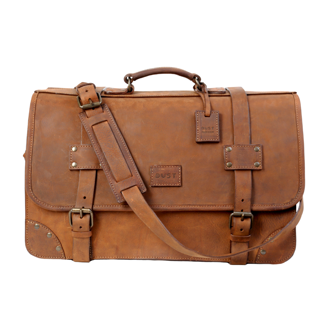 Leather Duffle Bag in Heritage Brown Mod 118
