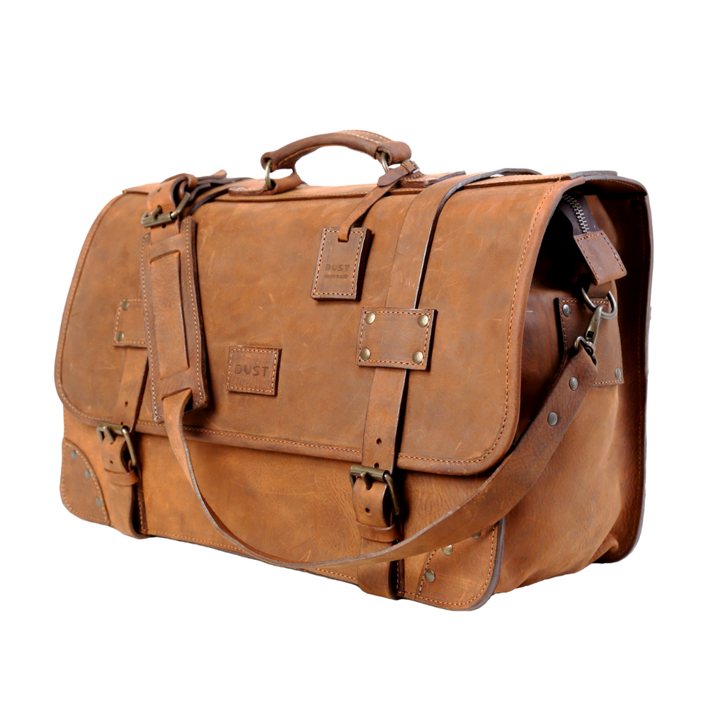 Leather Duffle Bag in Heritage Brown Mod 118