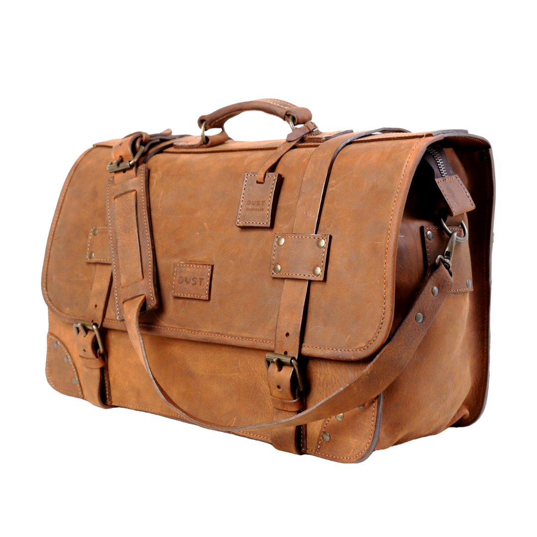 Leather Duffle Bag in Heritage Brown Mod 118